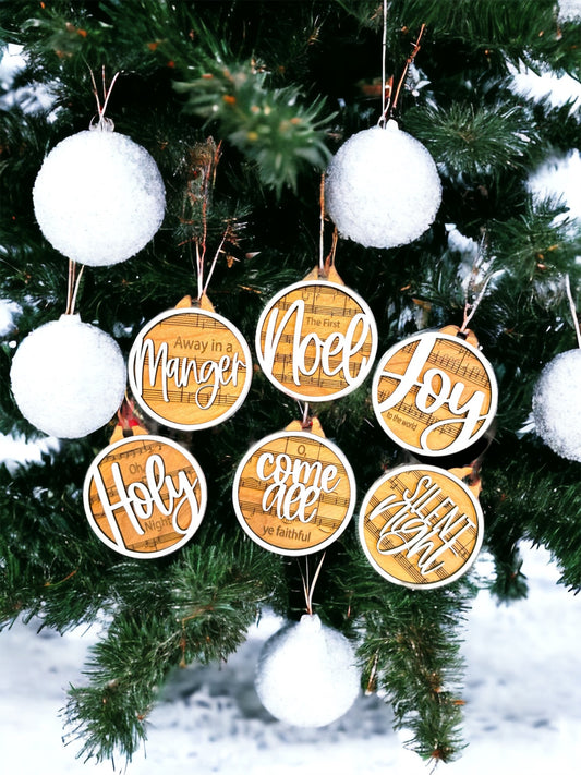 Christmas song ornaments