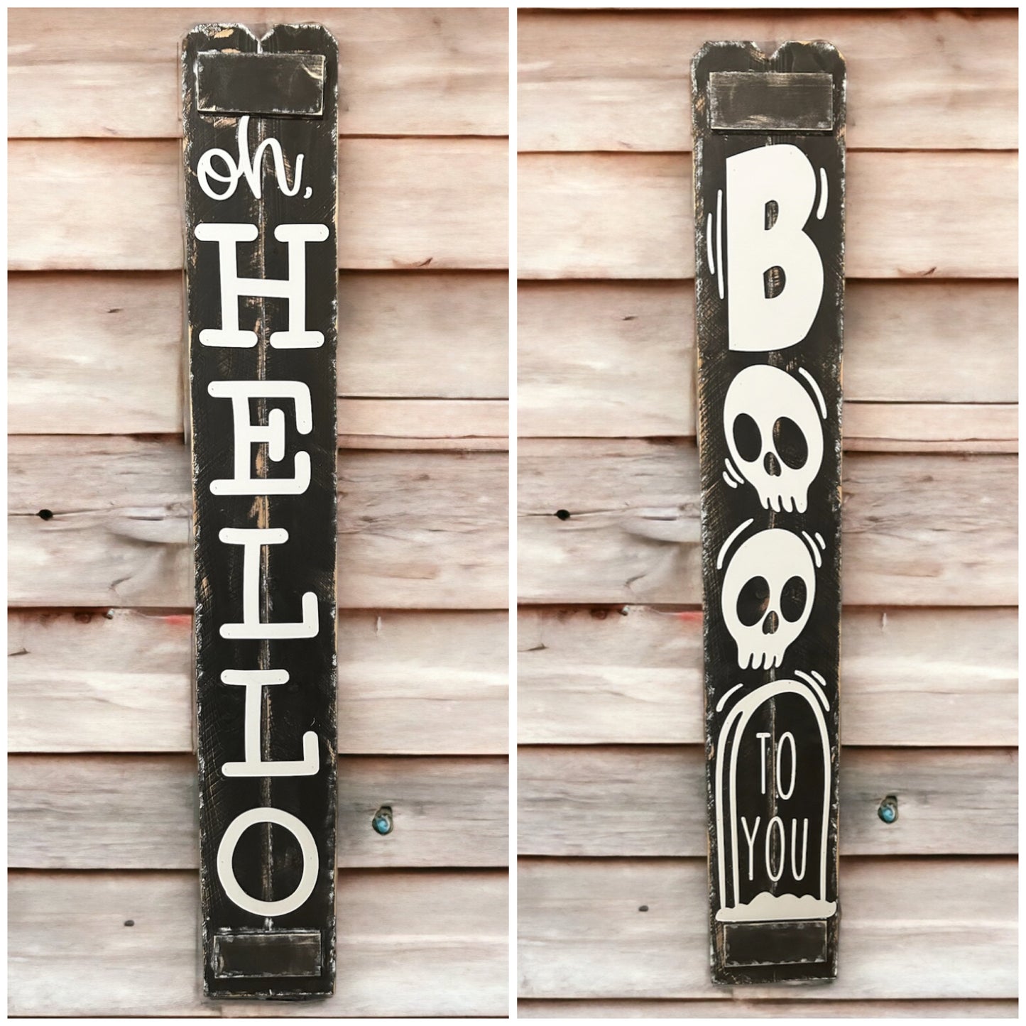 6ft reversible farmhouse porch sign